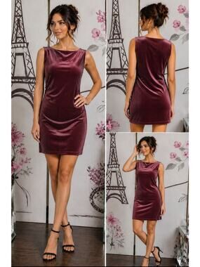#199 MSRP $35 WILD FABLE VELVET SHEATH DRESS PLUM RADIANCE ♡XL♡